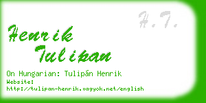 henrik tulipan business card